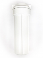 Pentek 10" Slim Line Filter Housing - 1/4" in/out - White/White - Flat Cap