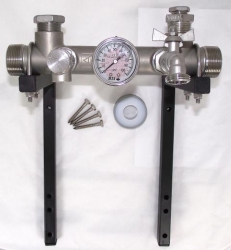 Manifold Kit Stainless Steel with Wall Bracket and SS Hardware Part # TFP-07M125SSMB-01