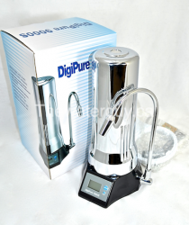 Digipure Counter Top Water Filter System in Chrome with CTO/CBC Filter Model 9000S-C-CTO