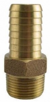 Male Adapter 1" MNPT x 1" Barb, Brass, Standard Length