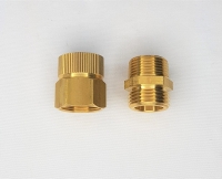 Garden Hose Adapter Set, Brass, 3/4" Female and Male Connections