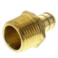 PEX Male Adapter No-Lead Brass 1" MNPT x 1" PEX Barb