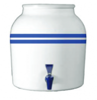 Waterite 2 Gallon Porcelain Crocks - Blue Stripes Part # CRCK-ST02-0101
