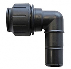 JG Union Stem Plug-In 90/Elbow Connector 1" CTS - Black Part # PEI223636E