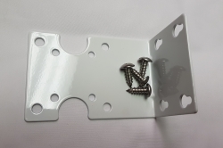Excelflow Single Mounting Bracket, #10 and #20 Housings, White Powder Coated Steel Waterite Part # ZZM0001
