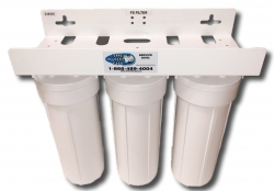 Pentek Three Stage 10" Triple Slimline Drinking Water Housing Bank with 3/8" FNPT Connections Part # P-FS-3A-3/8