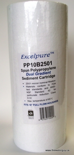 Big Blue 10\" - 50/5 Micron Dual Gradient Polypropylene Spun Sediment ...