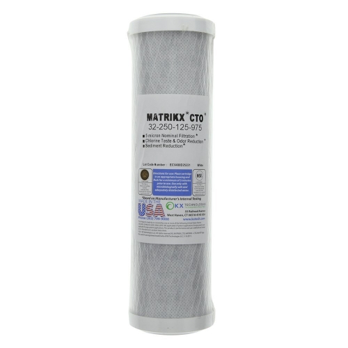KX Matrikx 5 Micron CTO 10" x 2.5" Carbon Filter 32250125975 Chlorine