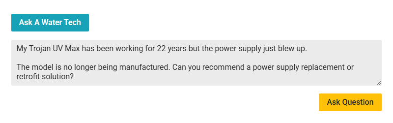 How Do I Ask A Water Tech?